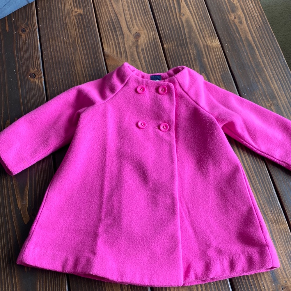 Baby Gap bright pink dress coat